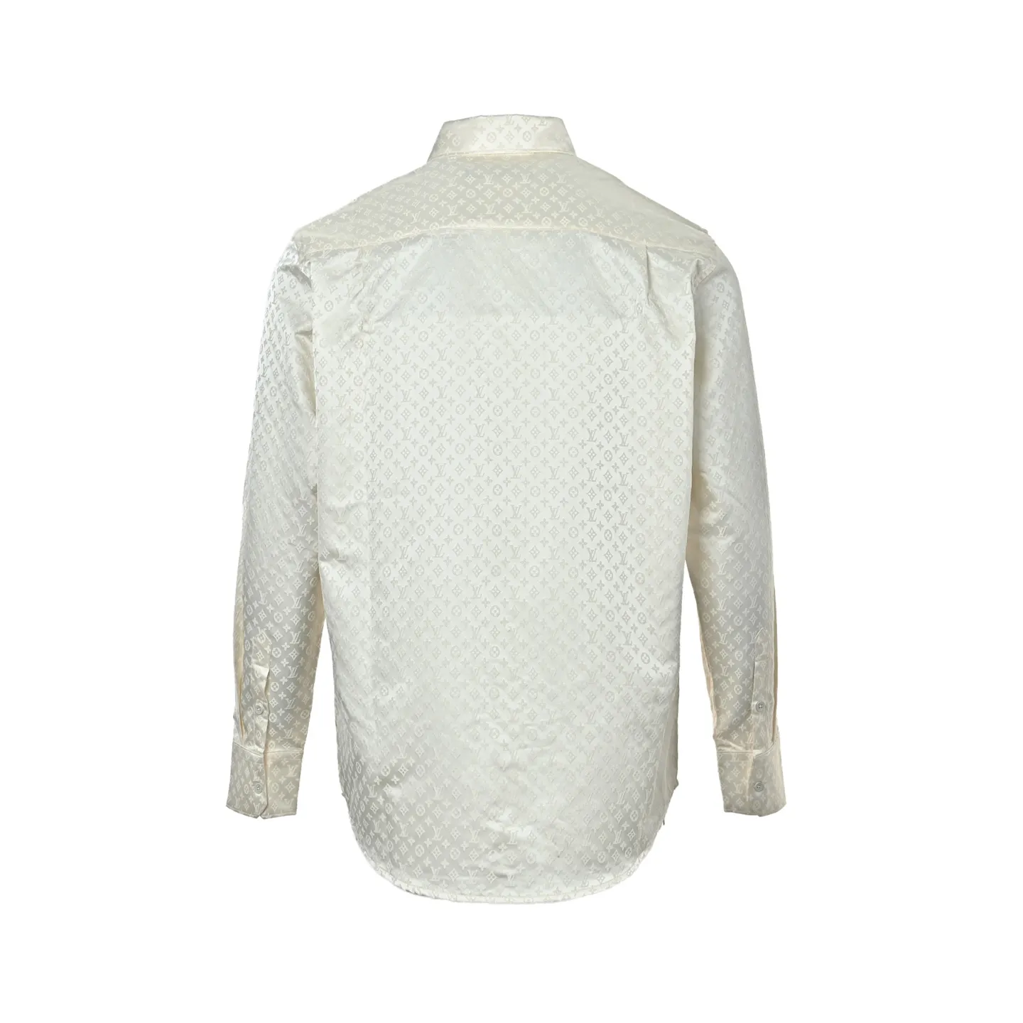 Louis Vuitton/Louis Vuitton old flower dark pattern jacquard mulberry silk shirt
